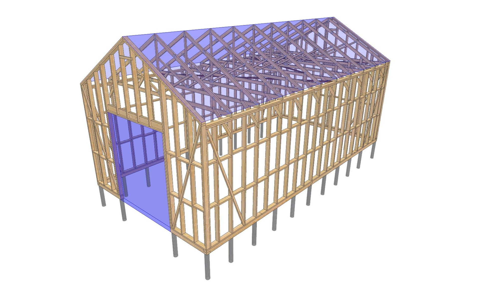 Aukstas garazas 80m2